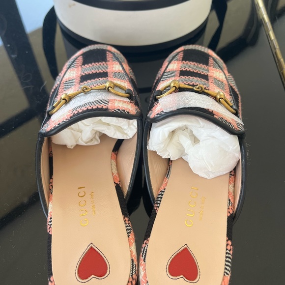 NEW GUCCI JORDAAN FANCY TWEED LOAFERS - Picture 4 of 5